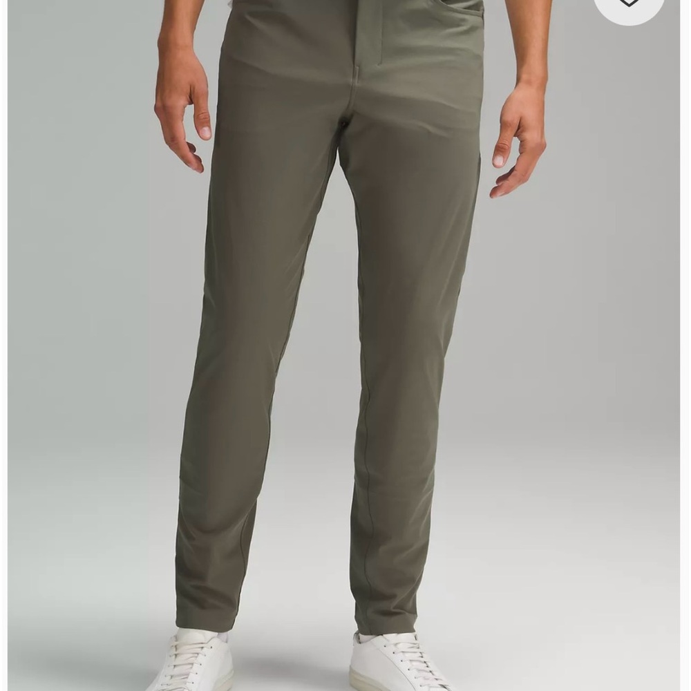 NWT Lululemon Mens ABC slim fit 5 Pkt Pant 35Wx37L (tall) army green color